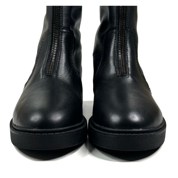 Andre Assous Vernon Womens Black Leather Zip Water Resistant Ankle Boots 7M New - Picture 3 of 13